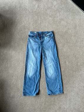 H&M Straight Loose Fit Baggy Jeans Medium Wash Denim 28/32